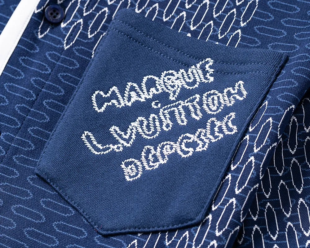 30162# 2026 spring and summer official website New Arrival shirt T-shirt, knitted jacquard fabric is handsome, the fabric is comfortable, the workmanship is rigorous, and the wiring is neat. Good upper body effect·Sizes M-3XL Royal Blue